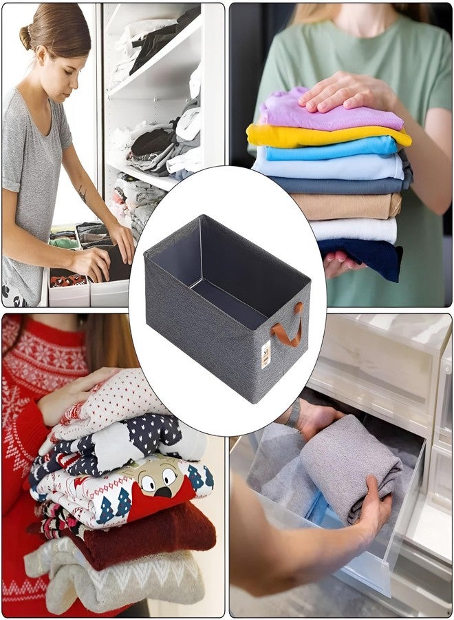NFI essentials Closet Organizer Box with Handles Large Foldable Storage Basket for Organizing Cloths, Toys, Books, Shelves, Space Saver Wardrobe Organizer - Image 2